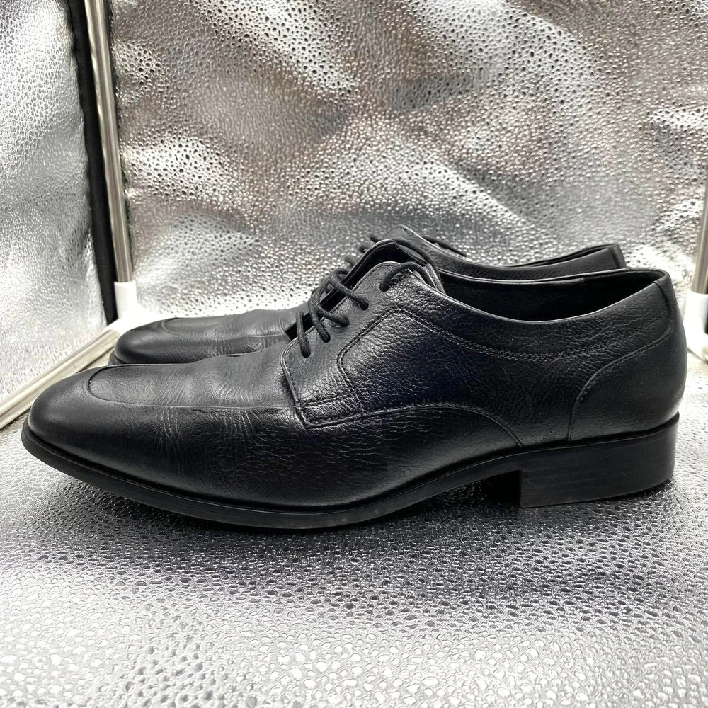 Cole Haan Kilgore Apron Ox Oxford Dress Shoes Mens 8.5‎ Black Leather Square Toe